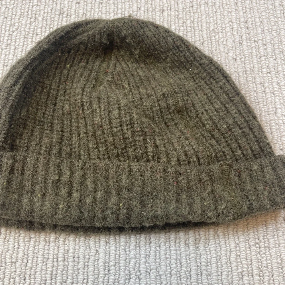 Madewell 1937 Wool Ribbed Knit Beanie Winter Warm Hat Cap Olive